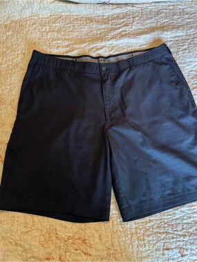 Grand Slam Men's Black Flat-Front Performance Shorts